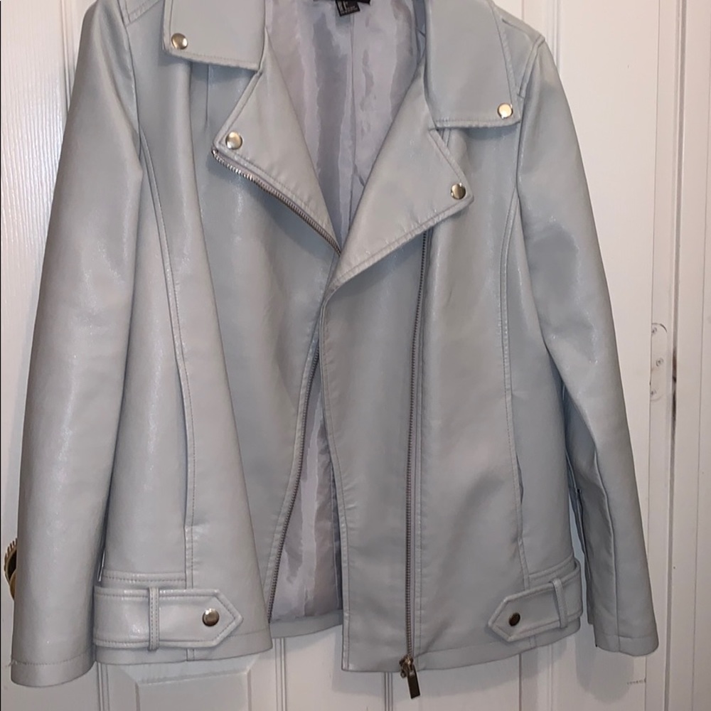 Gray Leather Jacket - image 1